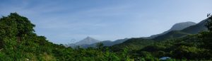Panorama of a mountainous jungle in Colombia