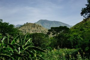 A mountainous jungle landscape in Colombia