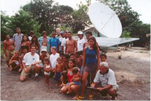 Solar Electric Light Fund (SELF) employees and locals pose for a photo at a project site in Brazil