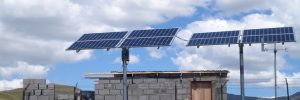 Solar panels in Lesotho provide electricity to rural health clinics
